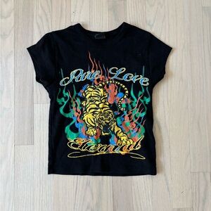 Kids Black Graphic Tee